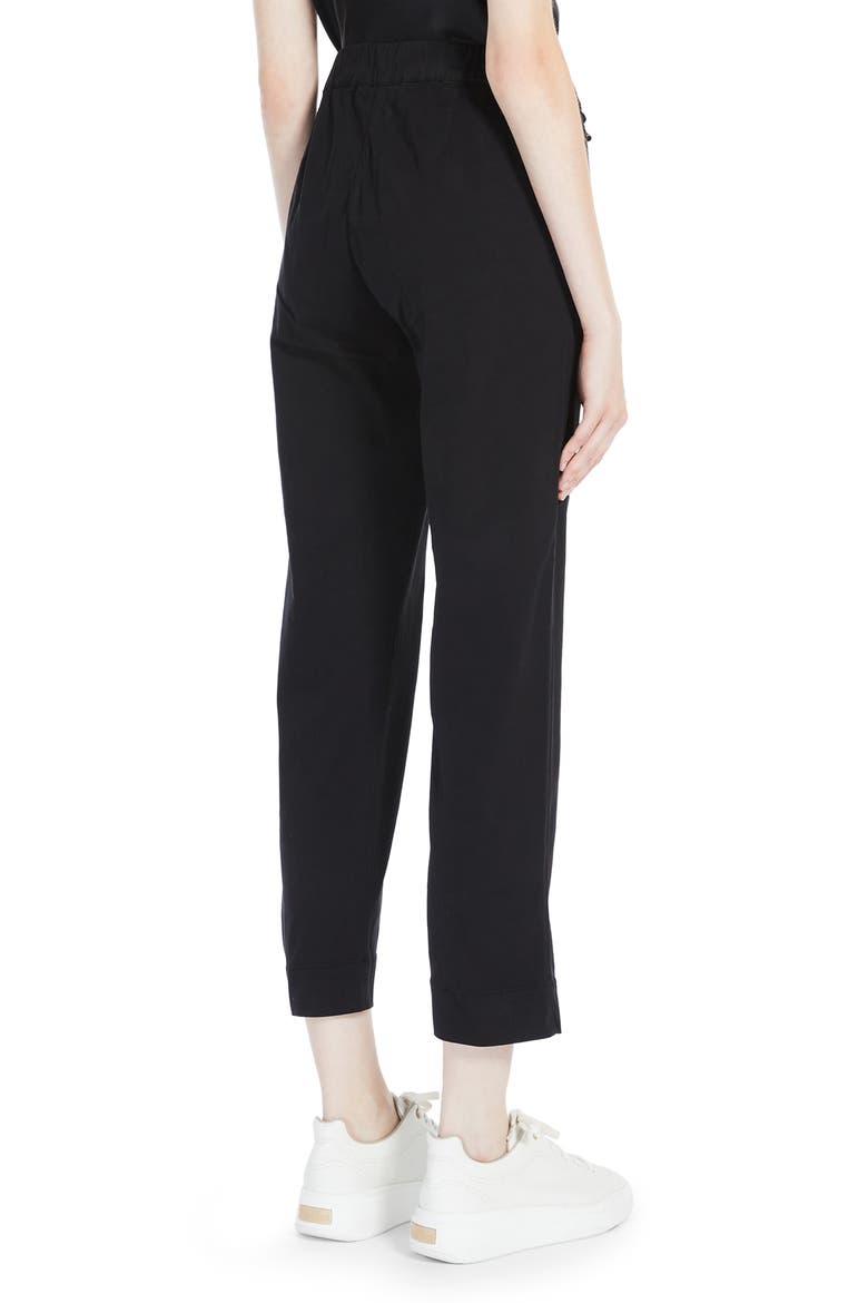 Max Mara Leisure Terreno Drawstring Stretch Cotton Ankle Pants