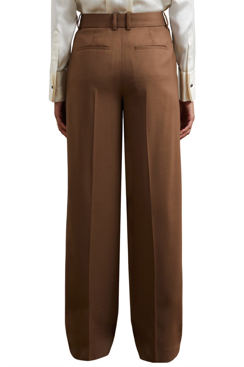 Solene Wool Blend Wide Leg Pants, Alternate, color, TAN
