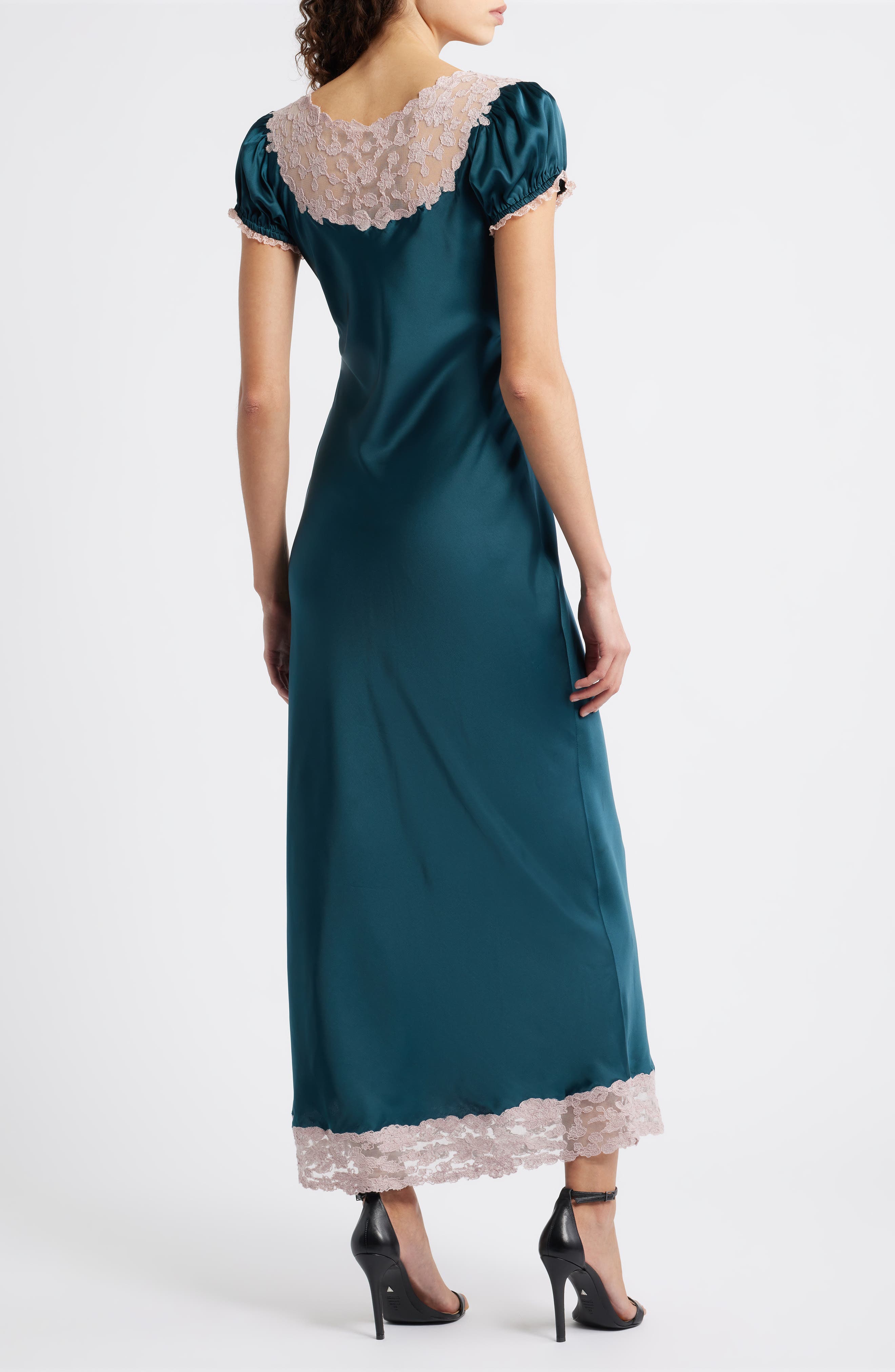 Taylis Lace Satin Maxi Dress - image 2