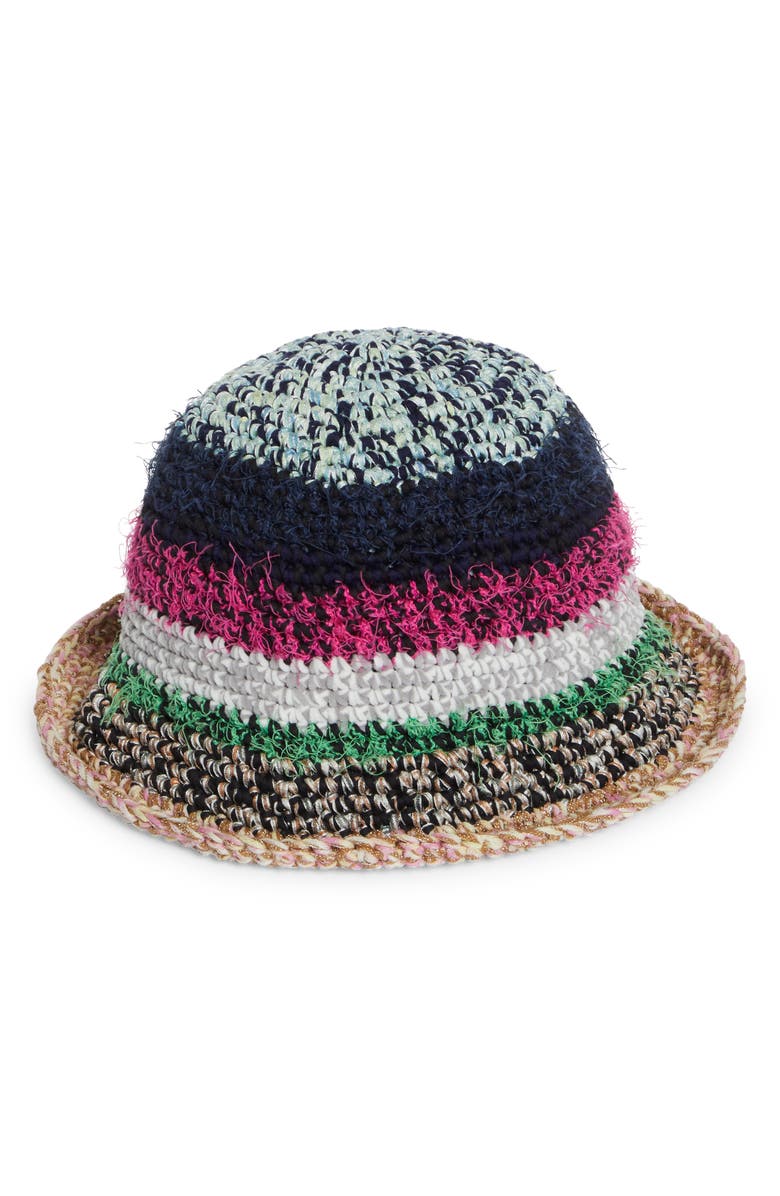 Waste Yarn Project Fanta One of a Kind Crochet Bucket Hat, Alternate, color, 