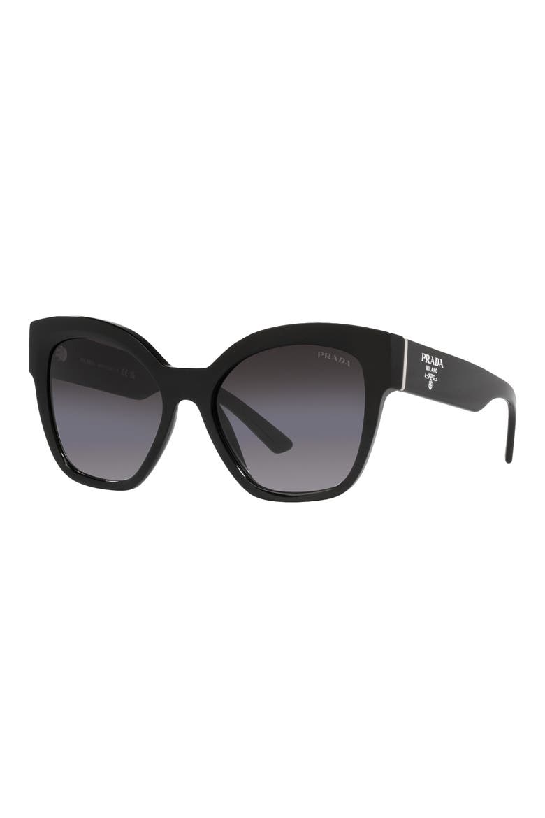 59mm Gradient Geometric Sunglasses, Alternate, color, BLACK
