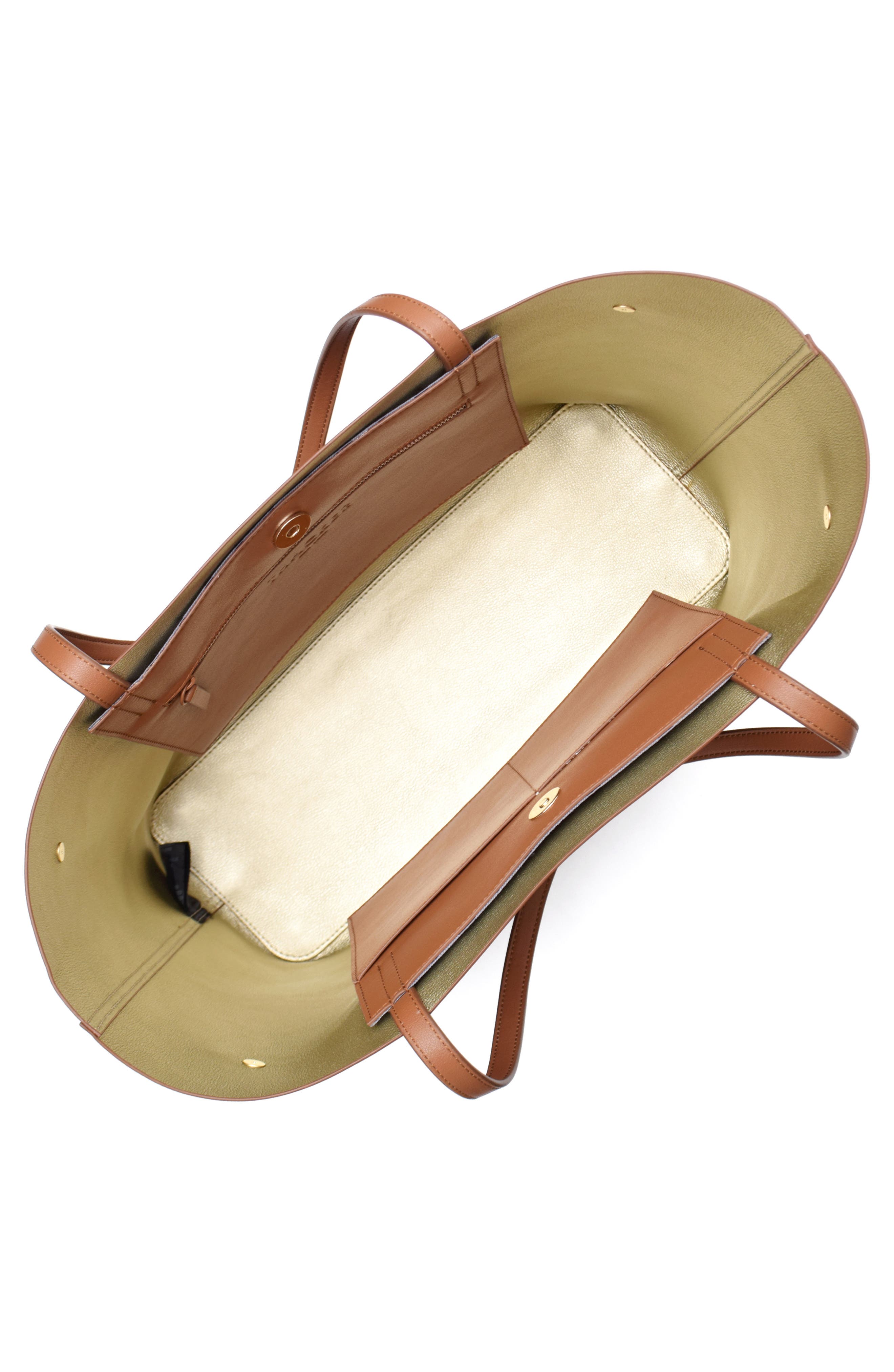 Thacker Kiera Leather Tote, Alternate, color, Cognac