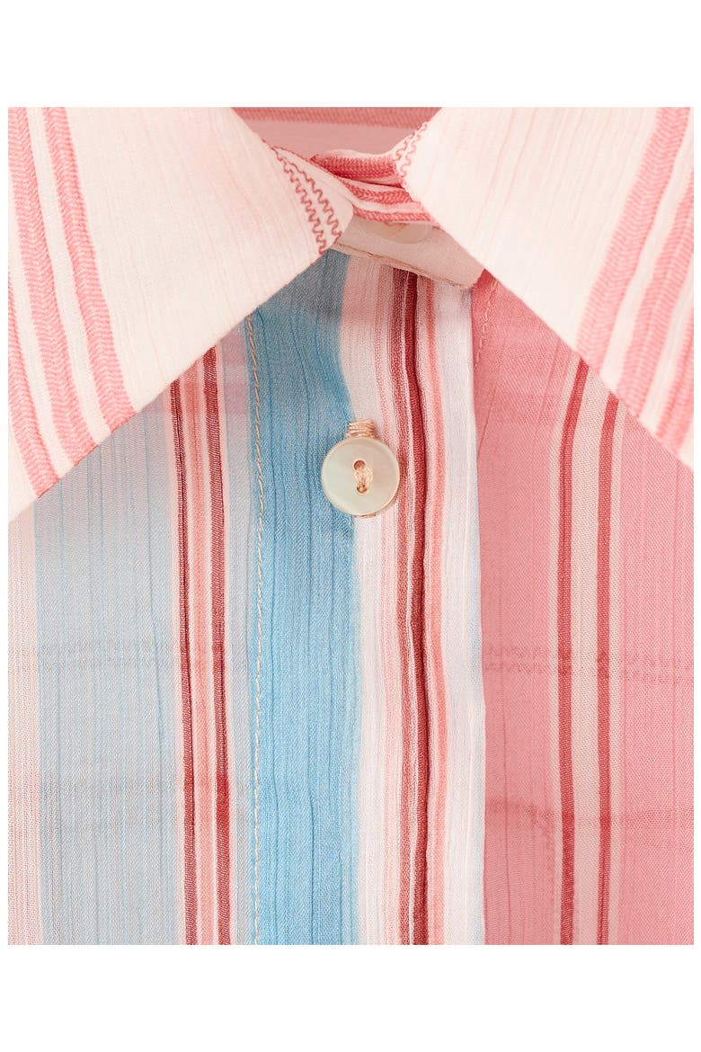 Stripe Tie Hem Shirt, Alternate, color, BLUE