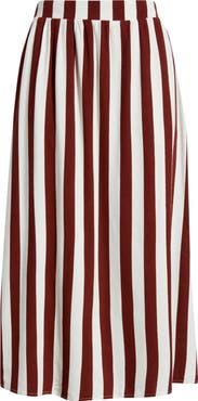 Bobeau Stripe A-Line Skirt