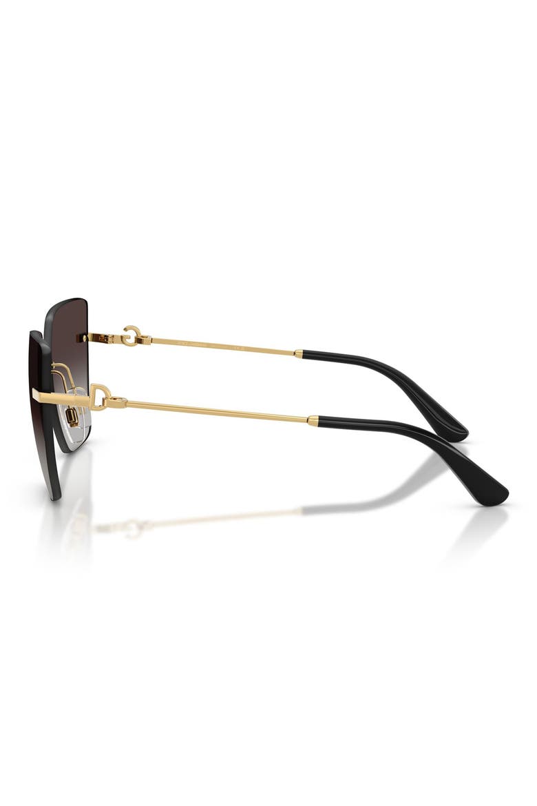 62mm Oversize Gradient Cat Eye Sunglasses, Alternate, color, GOLD / GREY GRADIENT