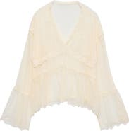 VERO MODA Emilie V-Neck Lace Swing Top