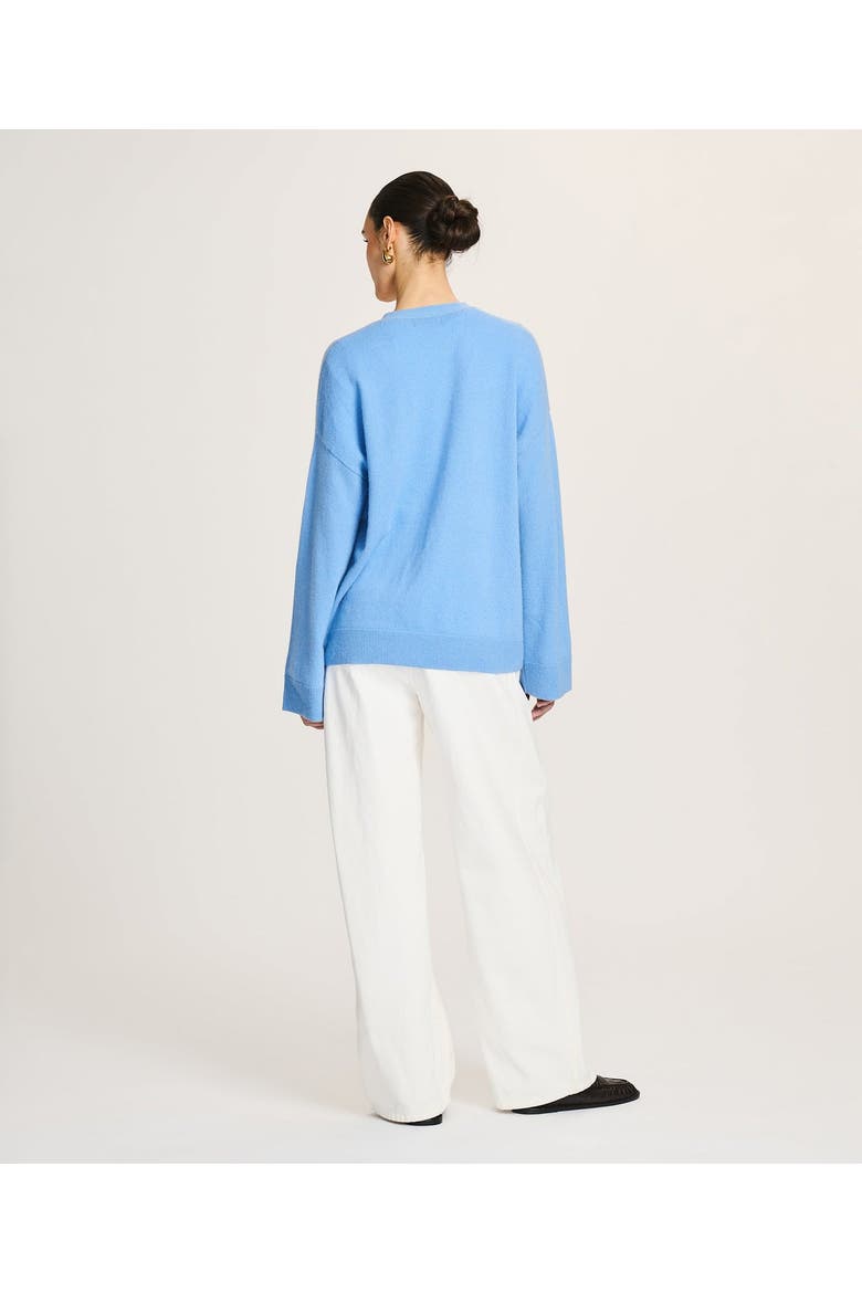 Signature Cashmere Boxy Cardigan, Alternate, color, Sky