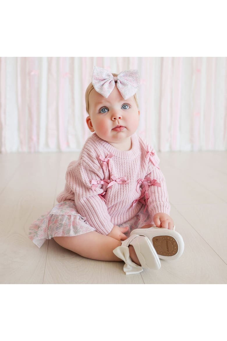 Bow & Bloom Tiered Tutu Skirt (baby), Alternate, color, Pink