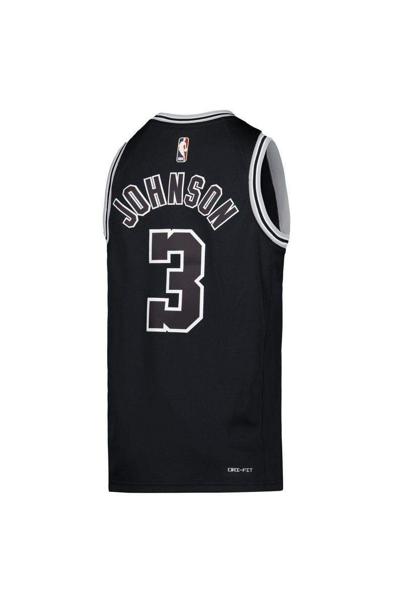 Nike Youth Nike Keldon Johnson Black San Antonio Spurs 2022/23 Swingman Jersey - Classic Edition, Alternate, color, 