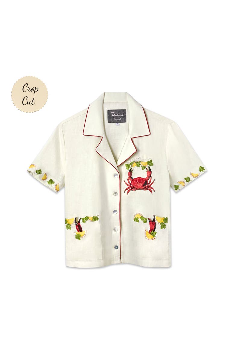 Tombolo 'Just a Pinch' Cabana ~ Crop Cut, Main, color, Sea-Foam