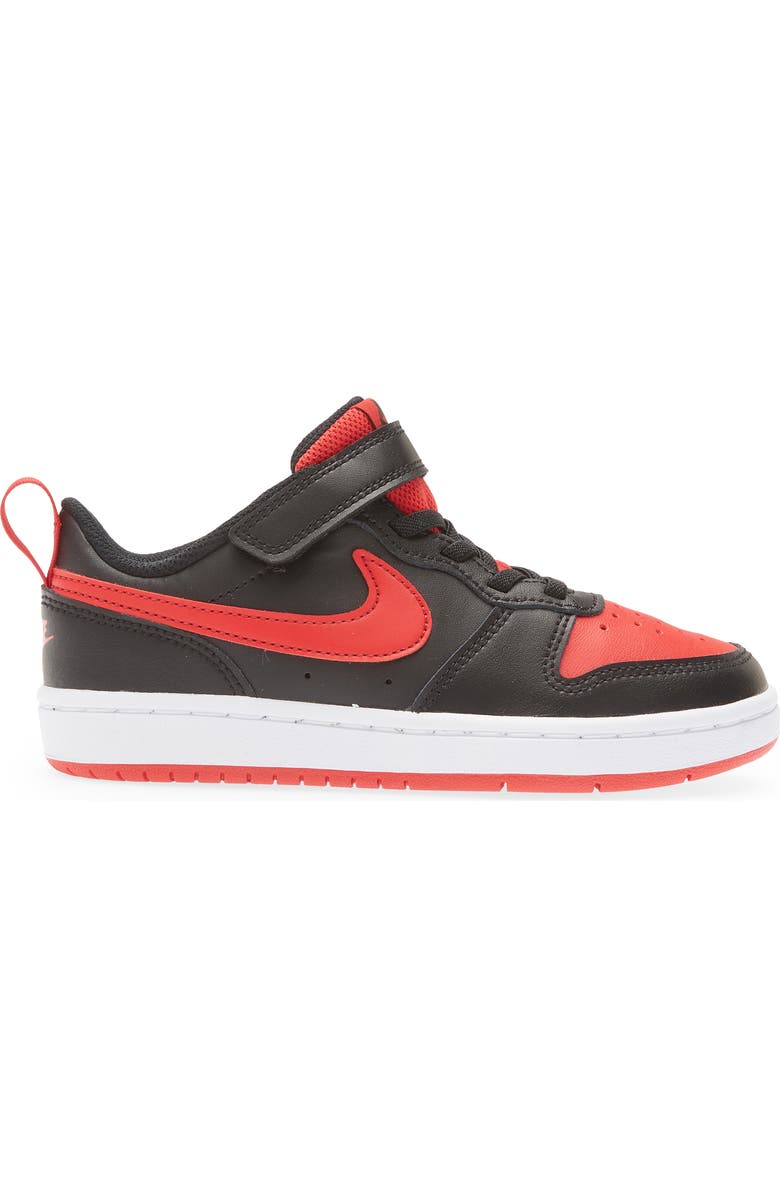 Nike Kids' Court Borough Low Recraft Sneaker, Alternate, color, Black/ University Red