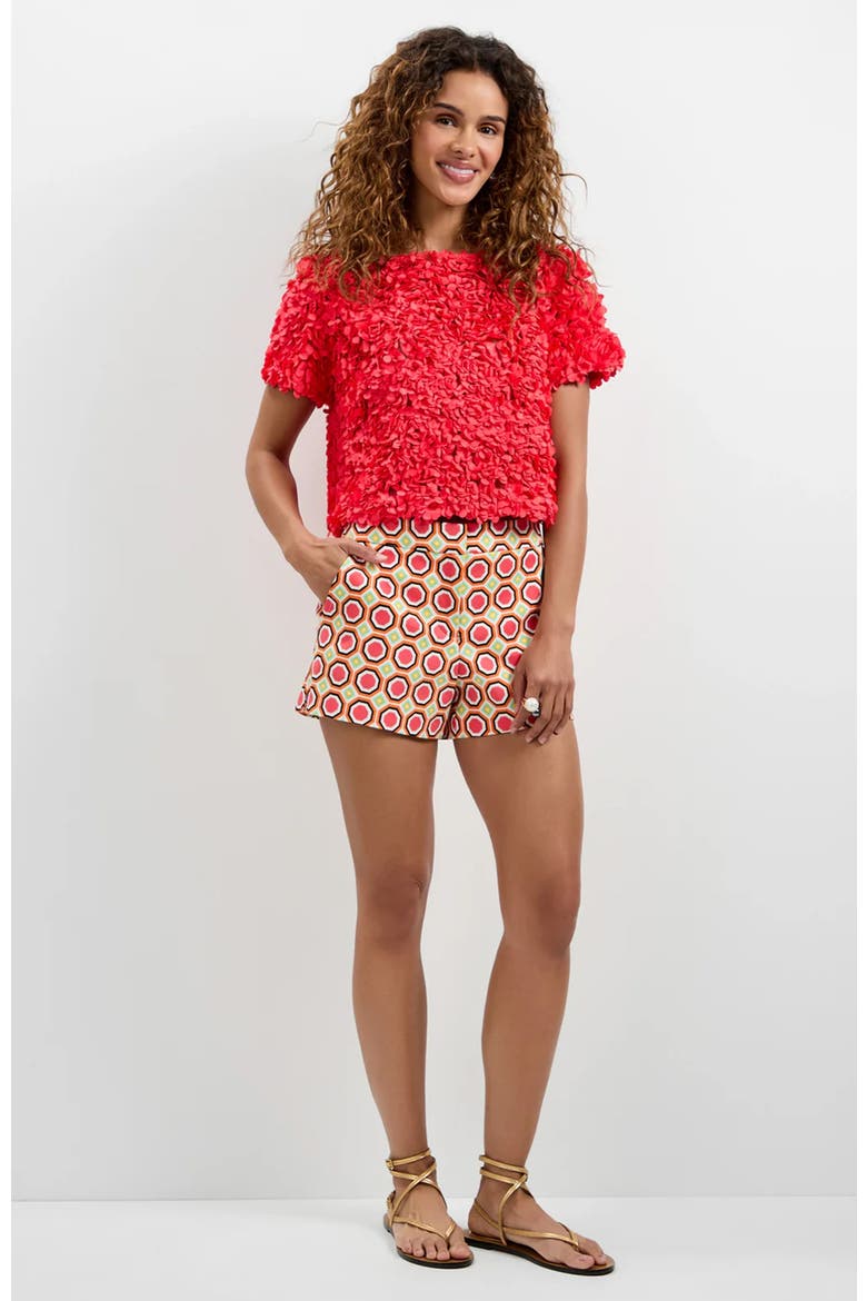 Verdi 3D Floral Top, Main, color, Corso Coral