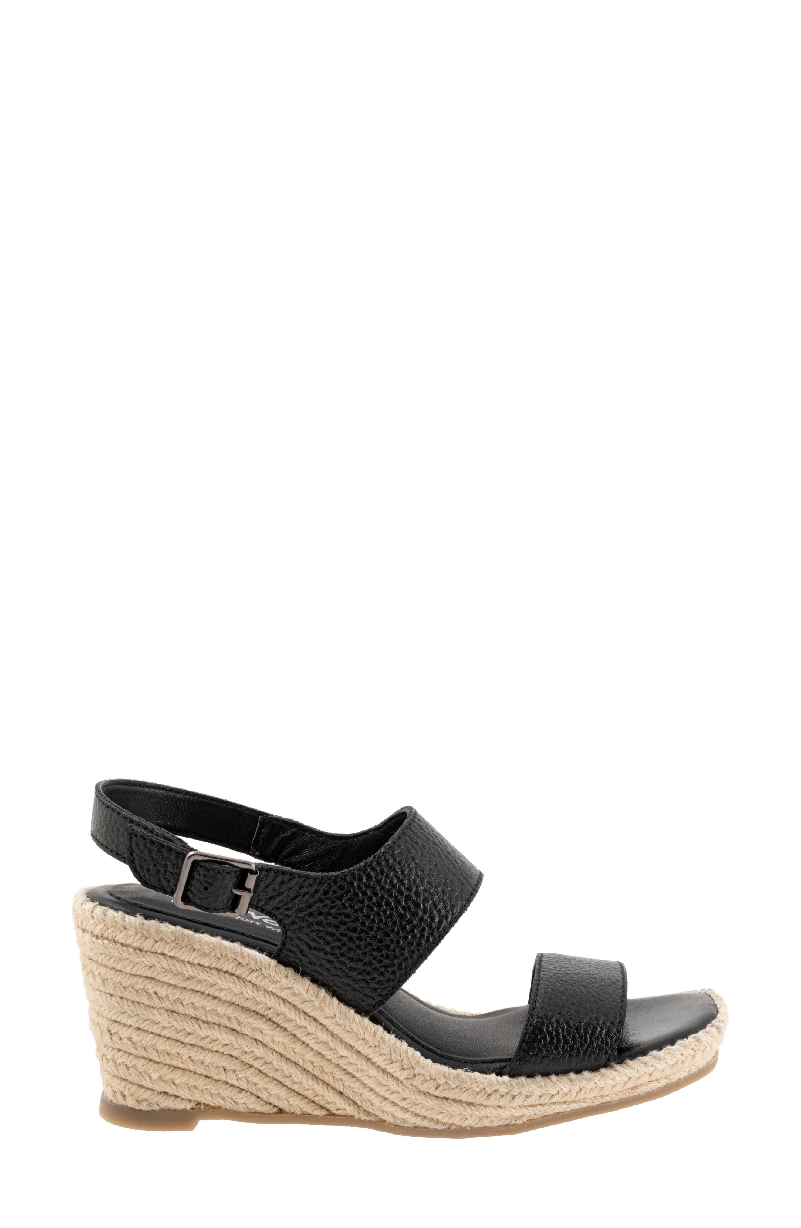 SoftWalk<sup>®</sup> Hartley Espadrille Wedge Sandal, Alternate, color, Black