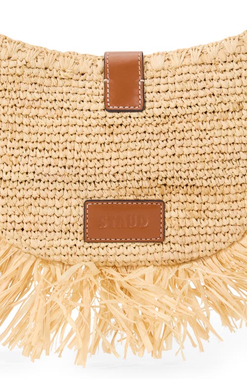 Staud Alana Raffia Fringe Shoulder Bag