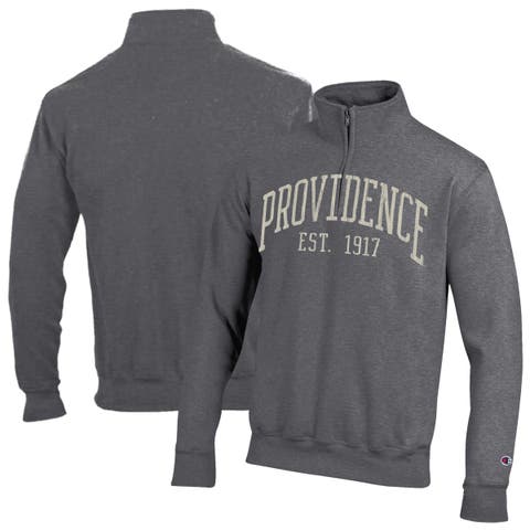 Men's Champion Heather Gray Providence Friars Established Date Quarter-Zip Pullover