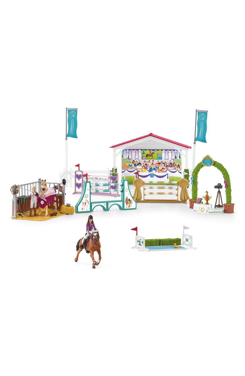 Schleich Friendship Horse Tournament 36-Piece Playset, Main, color,