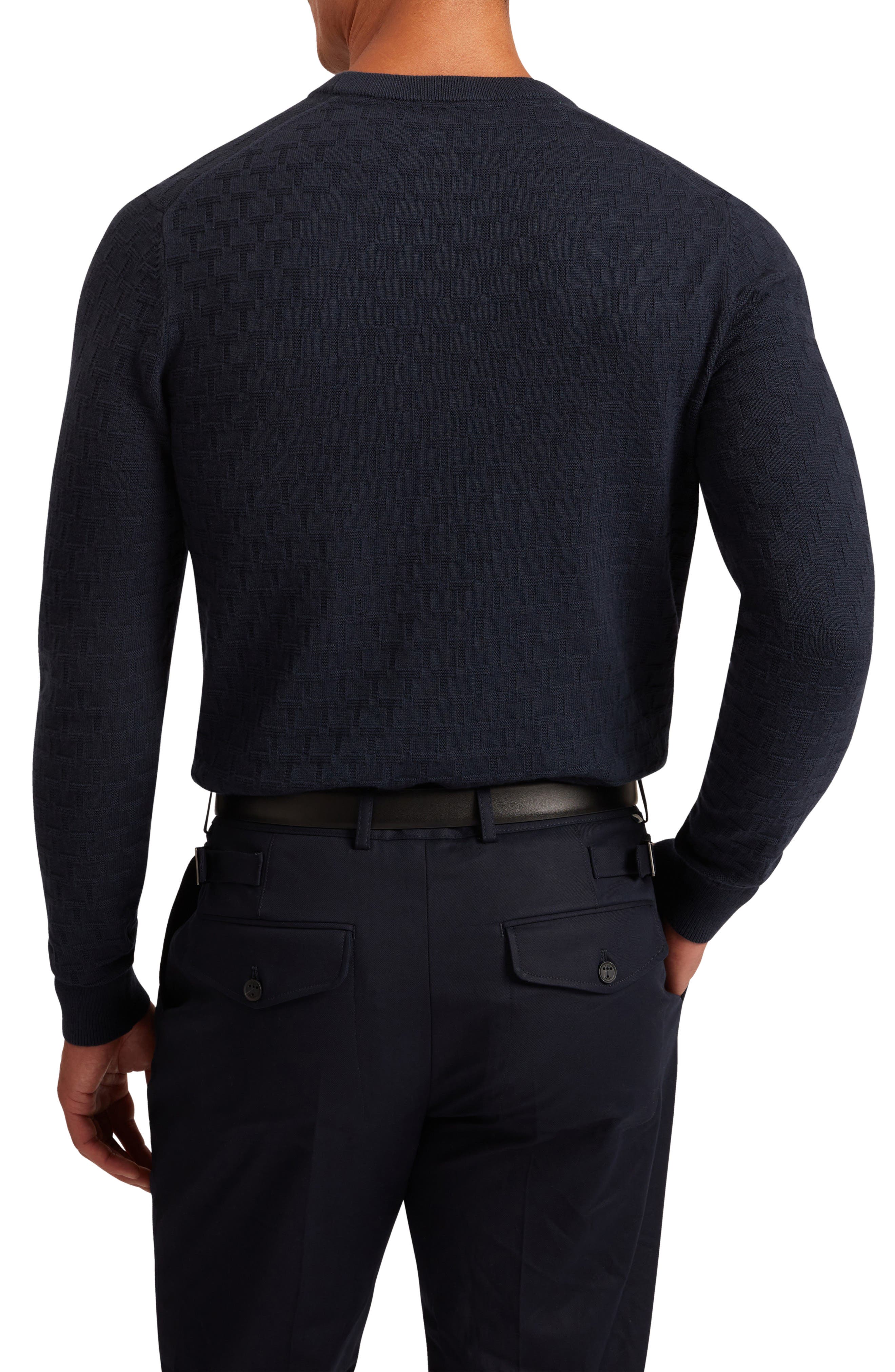 Sainsy Jacquard Cotton Blend Sweater - image 4