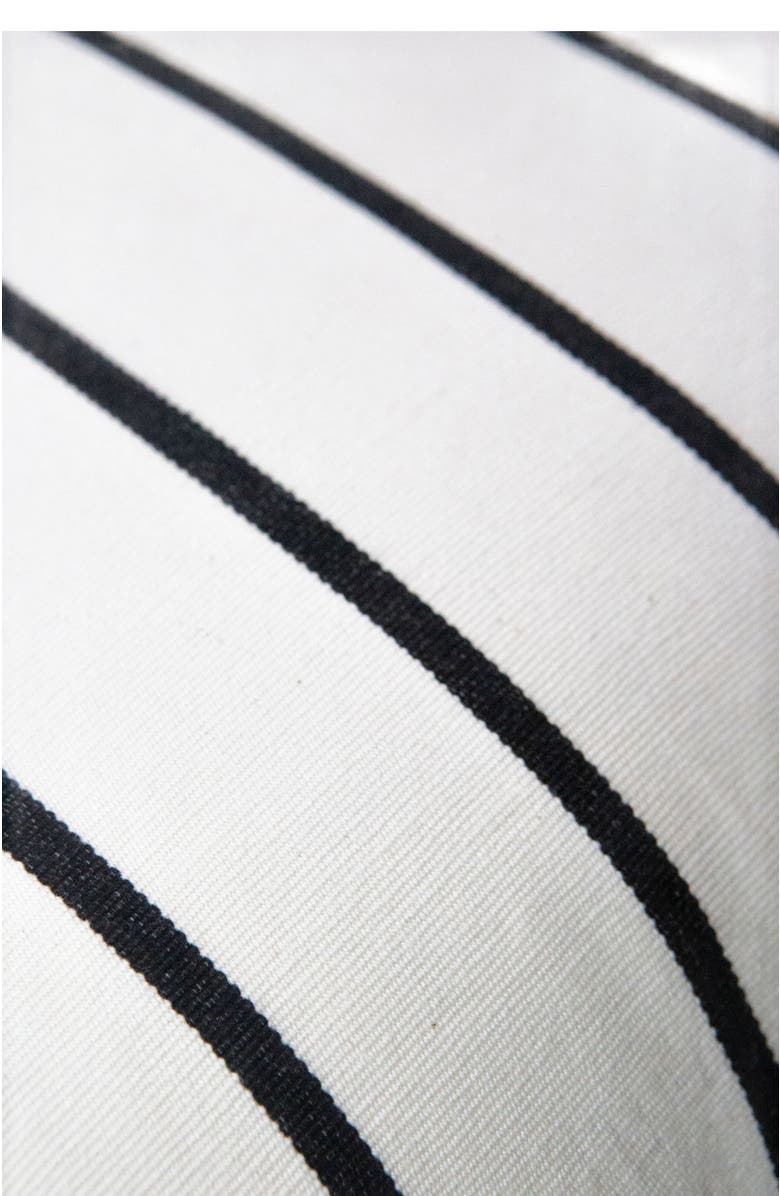 Archive New York Santiago Atitlan I Striped Handwoven Cotton Square Throw Pillow, Alternate, color, White