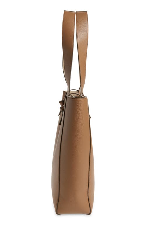 Strathberry Melody Fine Grain Leather Tote In Brown