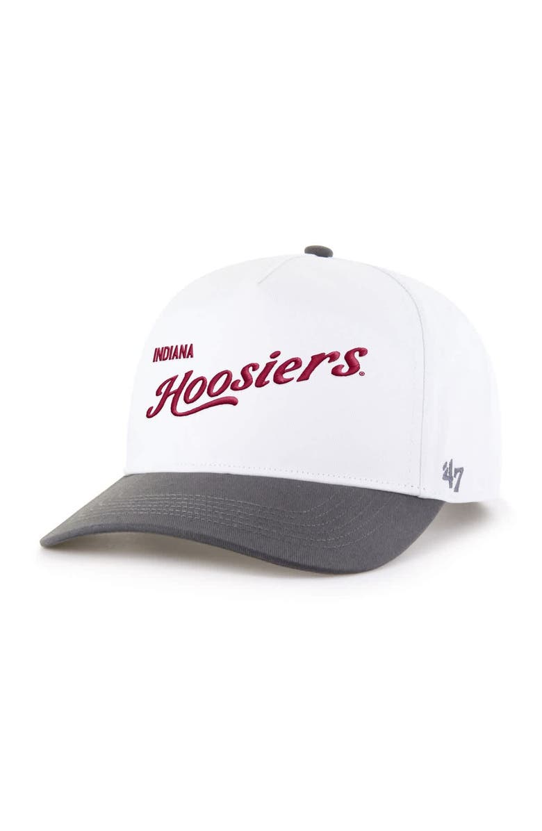 '47 Men's '47 White Indiana Hoosiers Two-Tone Hitch Adjustable Hat, Main, color, White