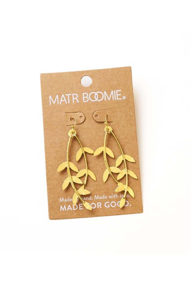 Aamani Linear Vine Dangle Earring, Alternate, color, Gold
