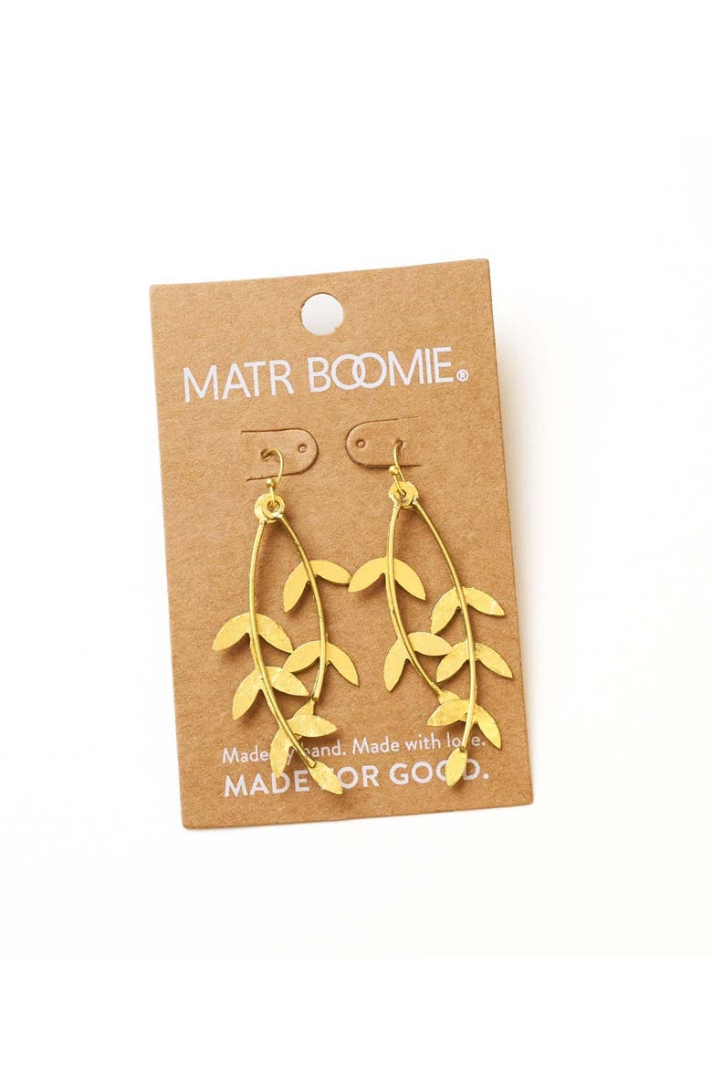 Matr Boomie Aamani Linear Vine Dangle Earring, Alternate, color, Gold