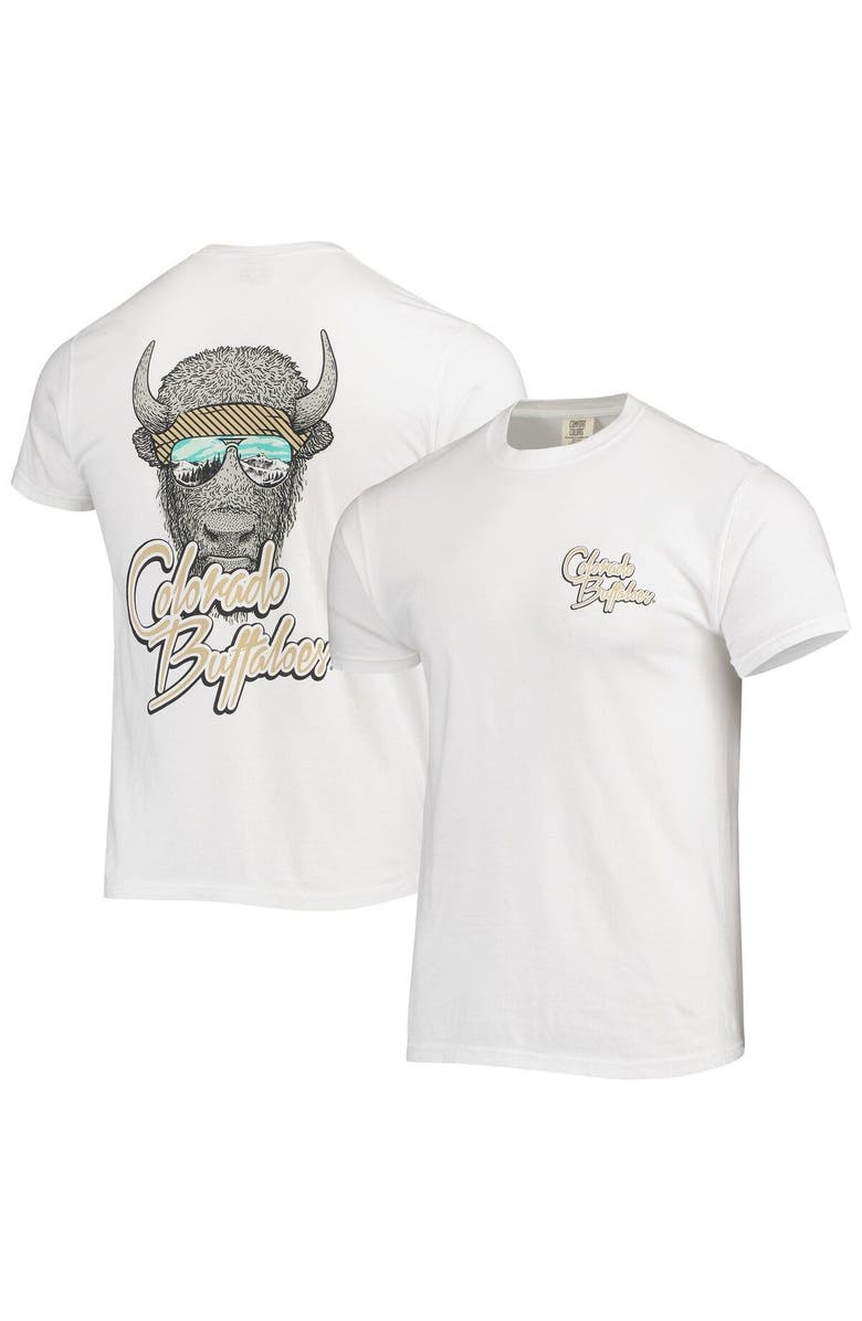 IMAGE ONE Men's White Colorado Buffaloes Mascot Bandana T-Shirt, Main, color, White