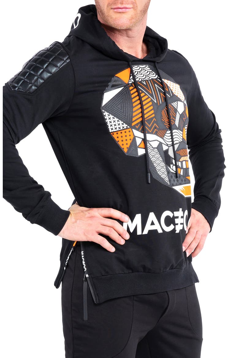 Skull Black Hoodie, Alternate, color, BLACK