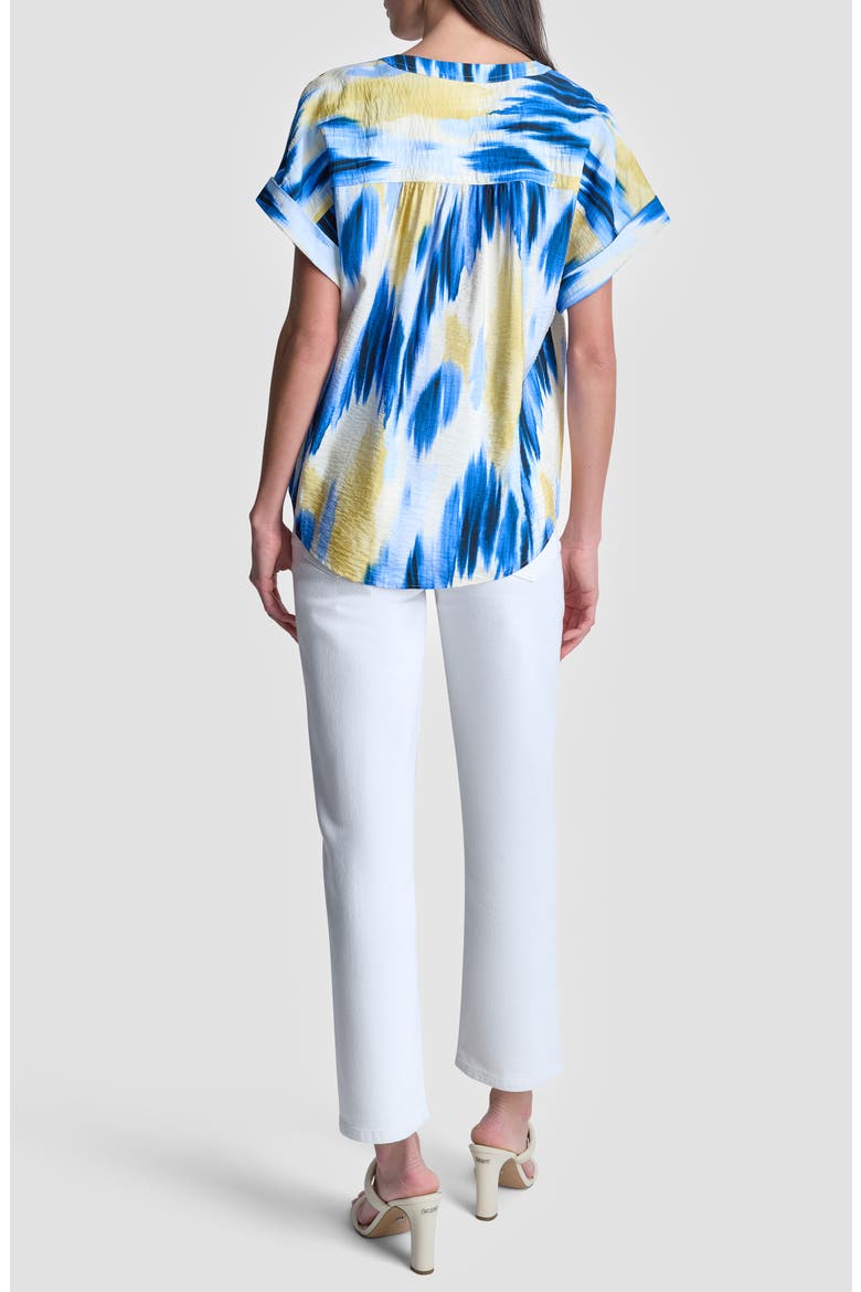 Abstract Print Button-Up Shirt, Alternate, color, SUNLIT SHORELINE