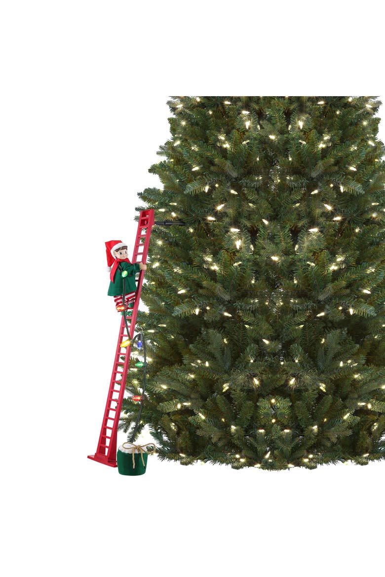 43 in. Animated Ladder Climbing Elf, Alternate, color, Multicolor