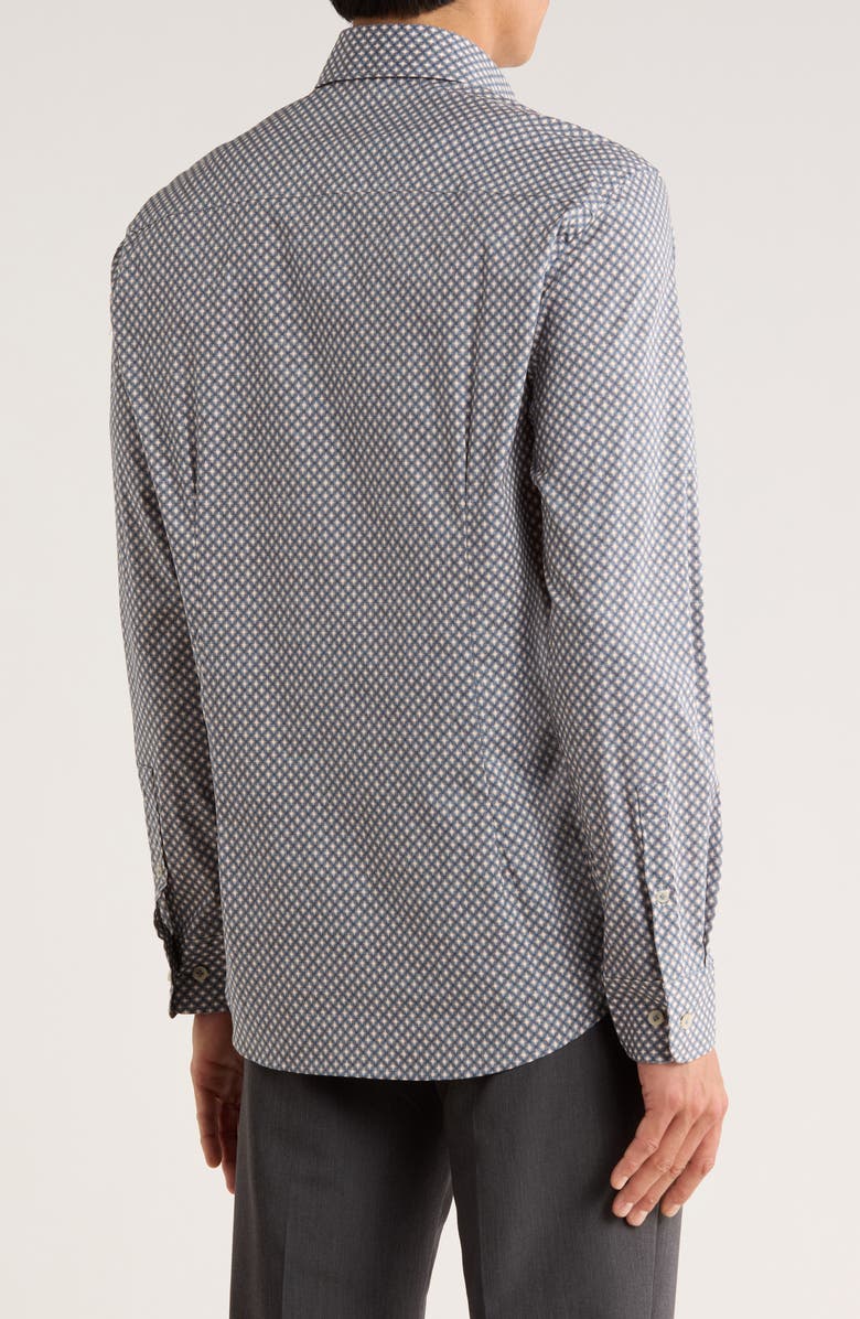 Jack Victor Rosemount Print Button-Up Shirt, Alternate, color, Blue