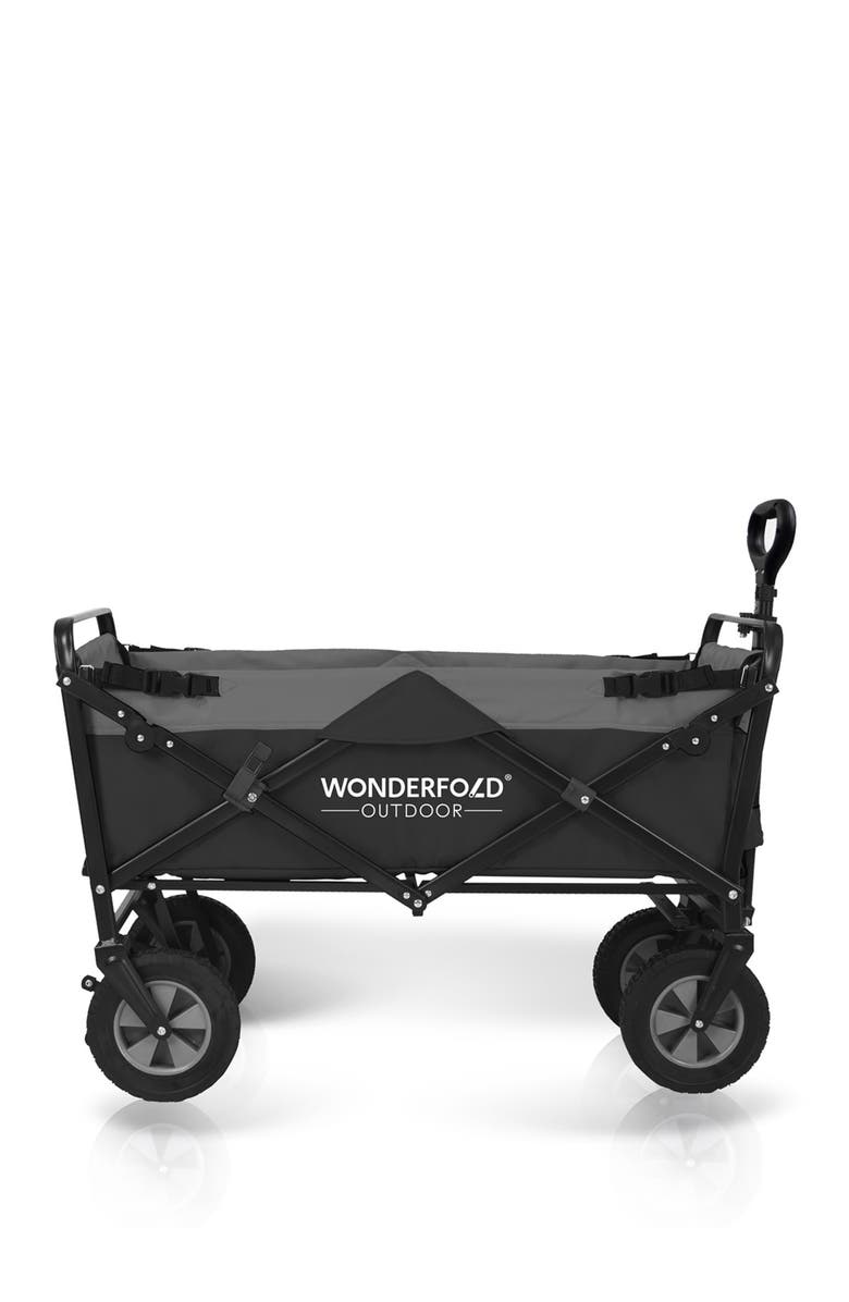 WonderFold Utility Folding Wagon with Stand - Black, Alternate, color,