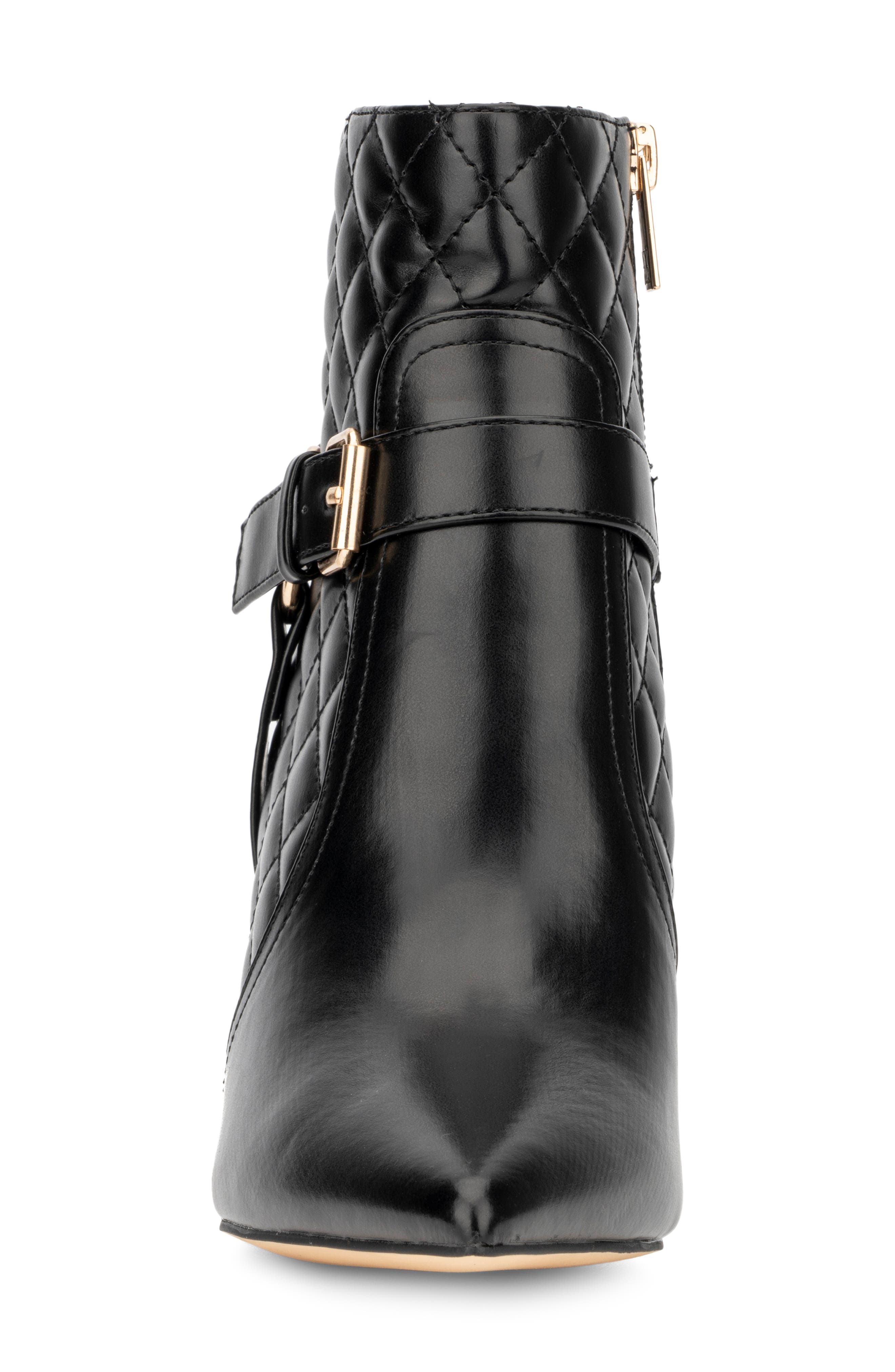 NEW YORK AND COMPANY Magdalena Quilted Bootie, Alternate, color, Black