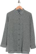 Eileen Fisher Classic Collar Organic Cotton Button-Up Shirt