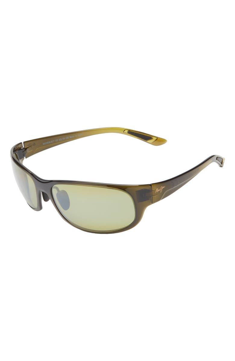 Maui Jim 63mm Oval Wrap Polarized Sunglasses, Alternate, color,