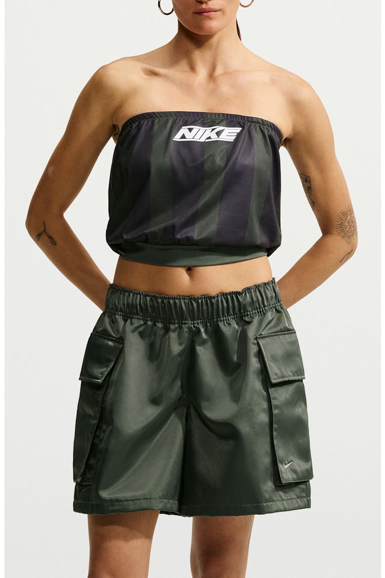 Striped Sportswear Crop Tube Top, Main, color, CAMO GREEN/ GRIDIRON/ WHITE
