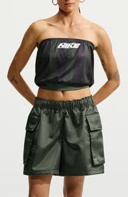 Nike Striped Sportswear Crop Tube Top