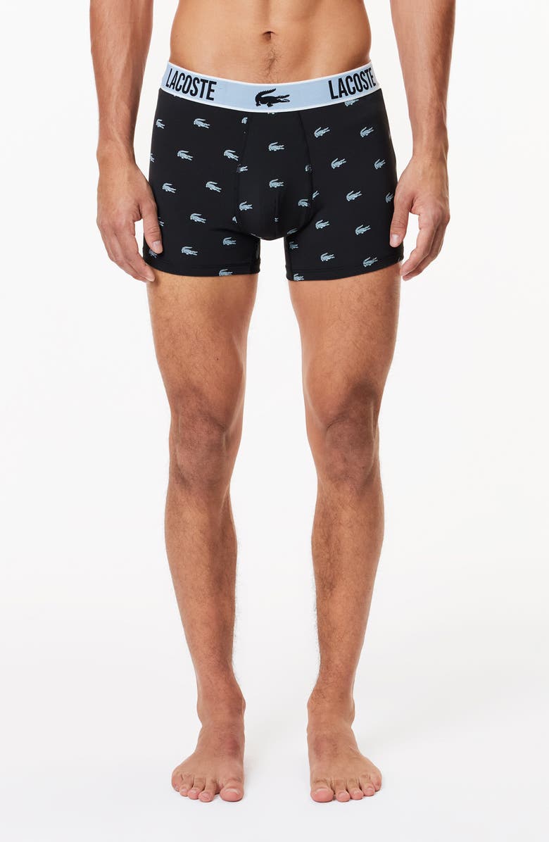Lacoste Assorted 3-Pack Croc Logo Trunks, Alternate, color,