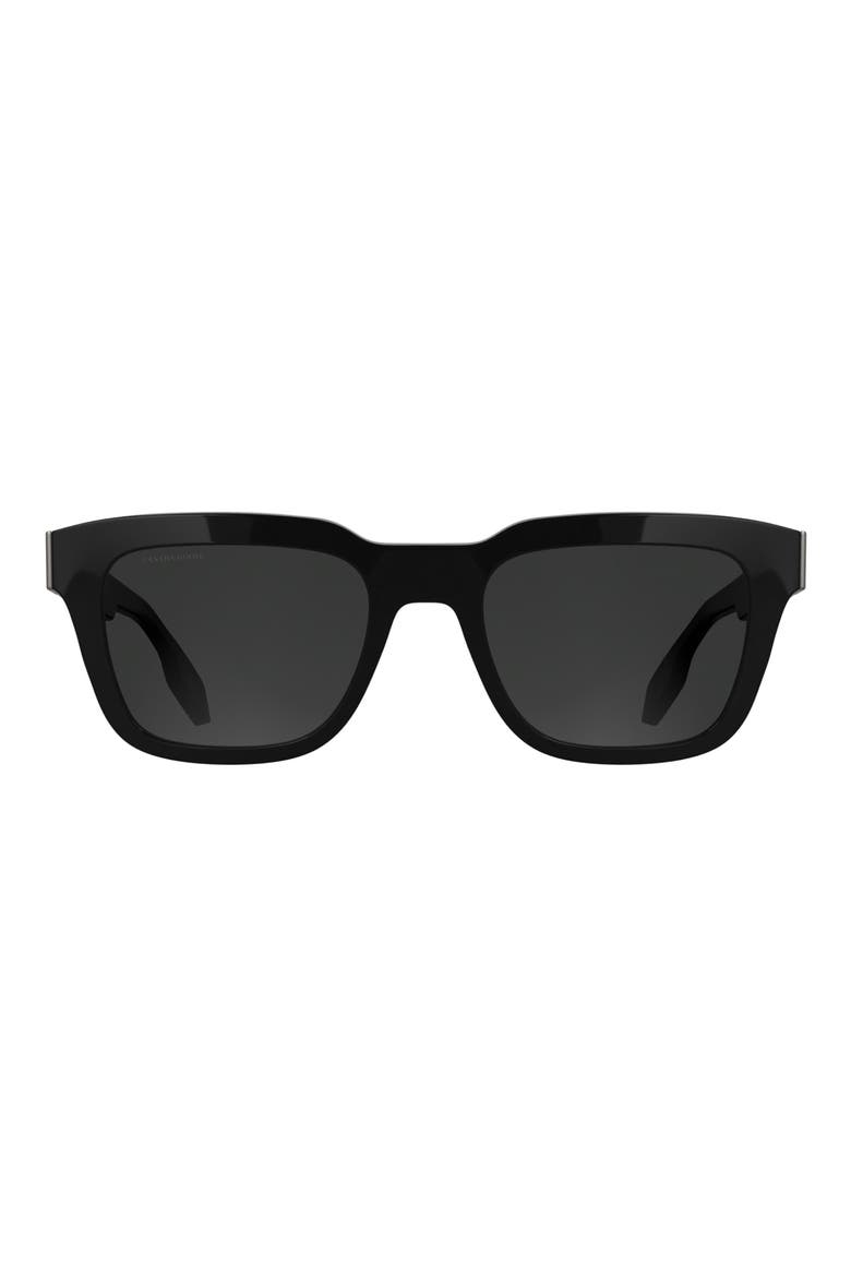 52mm Rectangular Sunglasses, Main, color, BLACK