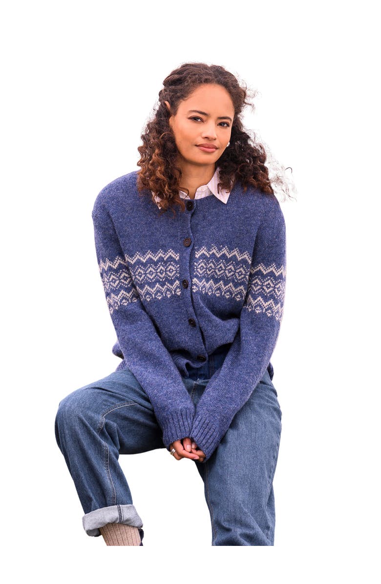 Celtic & Co. FAIR ISLE CREW NECK CARDIGAN, Main, color,