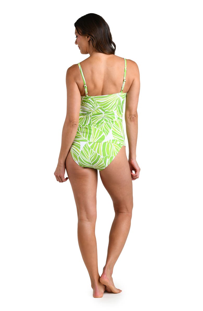 La Blanca Serene Palm Tankini Top, Alternate, color, 