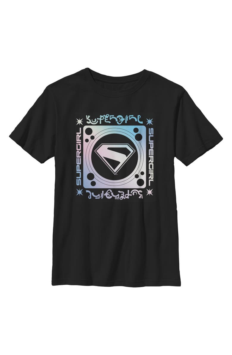 Supergirl Boy's Supergirl Kryptonian Logo Graphic T-Shirt, Main, color, Black