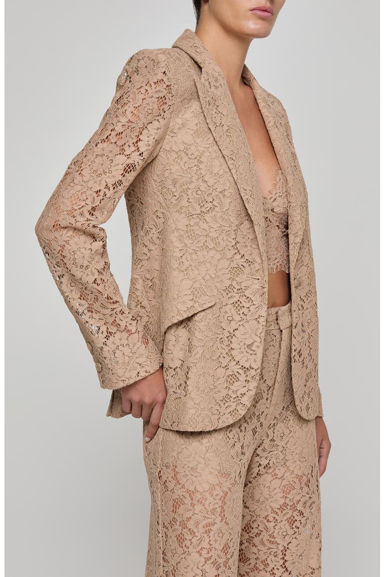 Chamberlain Lace Blazer, Alternate, color, CAPPUCCINO
