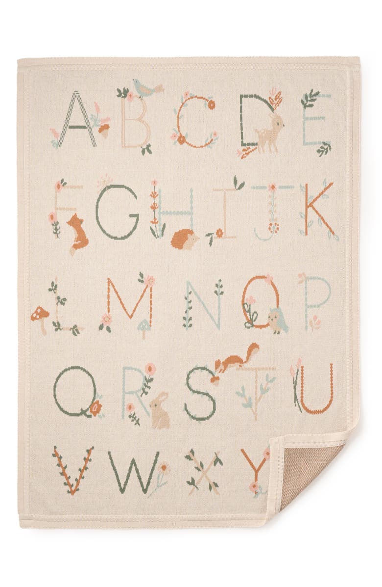 Elegant Baby Alphabet Cotton Knit Blanket, Alternate, color, Rainy Day