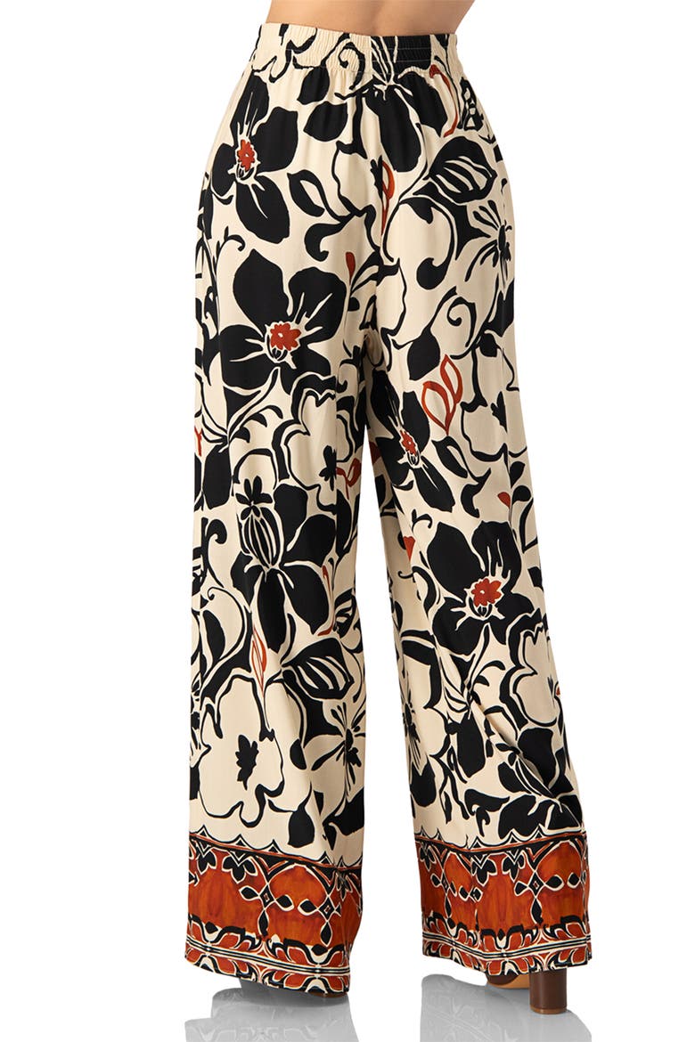 Floral Wide Leg Trousers, Alternate, color, Multicolor