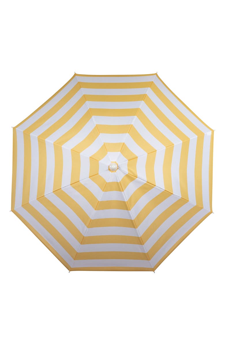 Picnic Time Yellow Cabana Stripe Portable Beach Umbrella, Alternate, color, Yellow