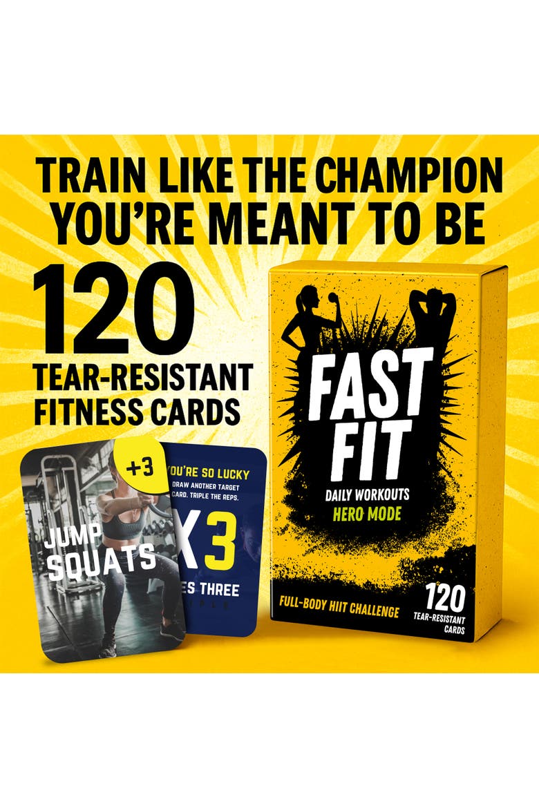 Fast Fit Workout Cards Set - Full Body Fitness Training Deck, Alternate, color, Hero