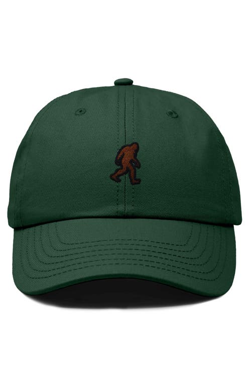 Dalix Sasquatch Embroidered Dad Hat In Dark Green