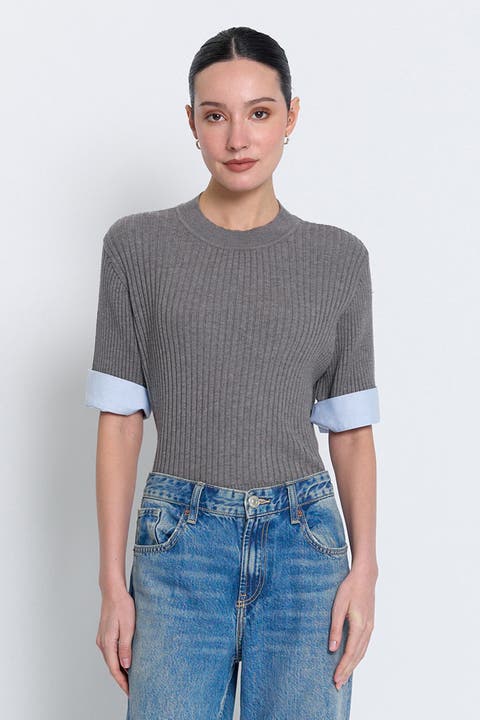 Sienna Shirt Cuff Sweater