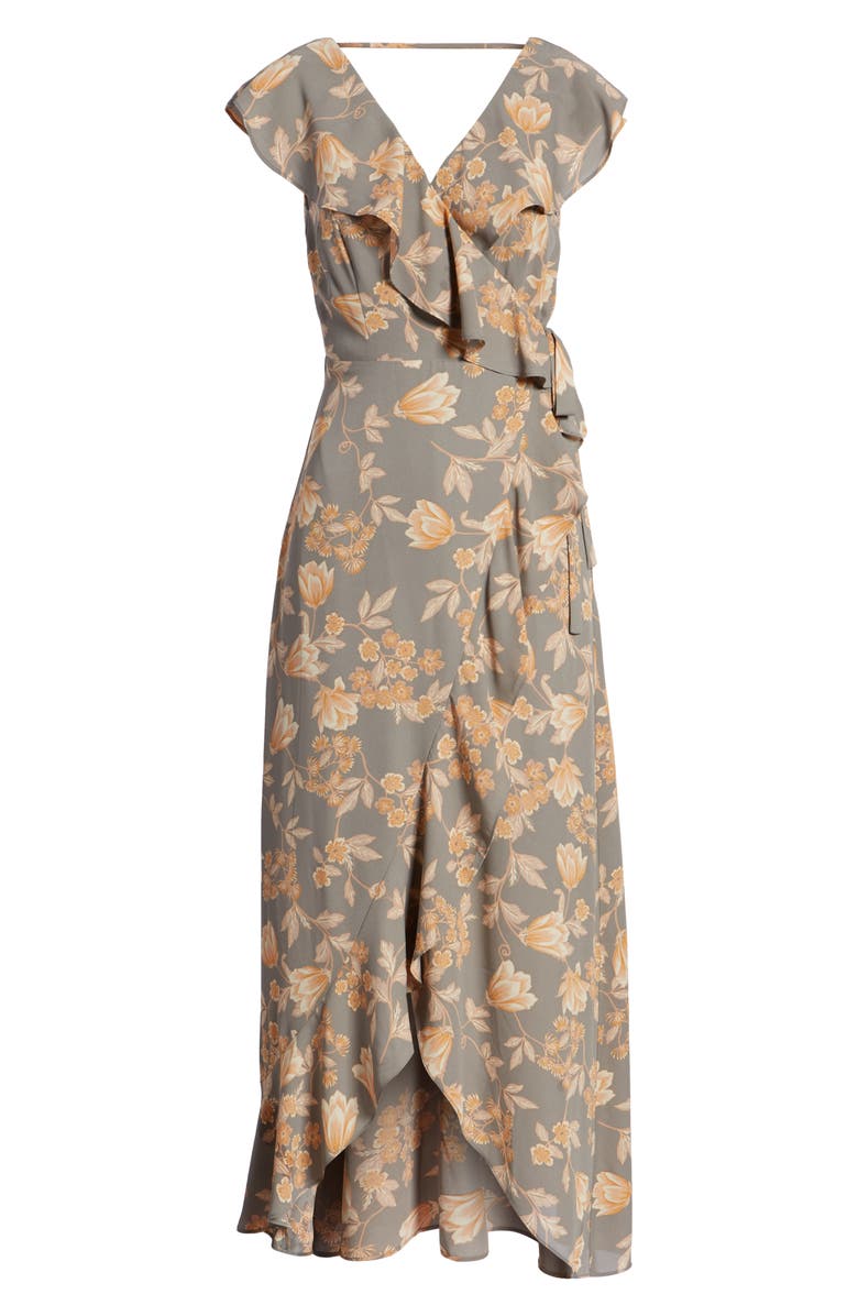 Leith Ruffle Wrap Maxi Dress, Alternate, color,